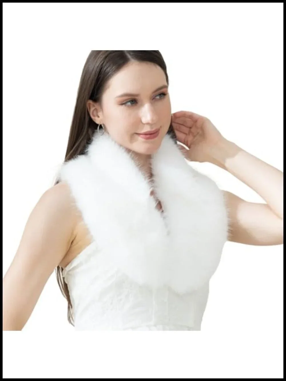 Faux Fur Scarf Neck Collar Warmer Stole Shawl Evening Wrap Winter Luxury